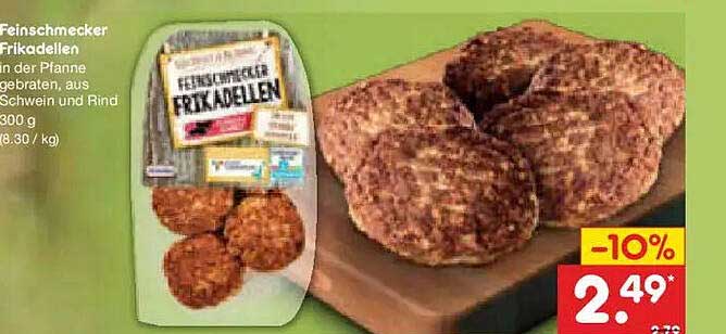 Feinschmecker Frikadellen in der Pfanne gebraten, aus Schwein und Rind 300 g
