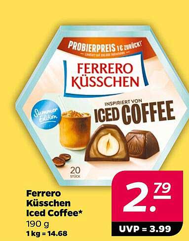 Ferrero Küsschen Iced Coffee* 190 g 1 kg = 14.68