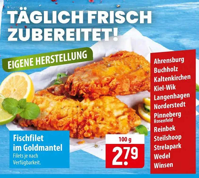 Fischfilet im Goldmantel