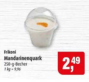 Frikoni Mandarinenquark 250-g-Becher 1 kg = 9,96