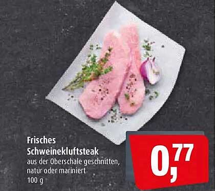 Frisches Schweinekluftsteak
