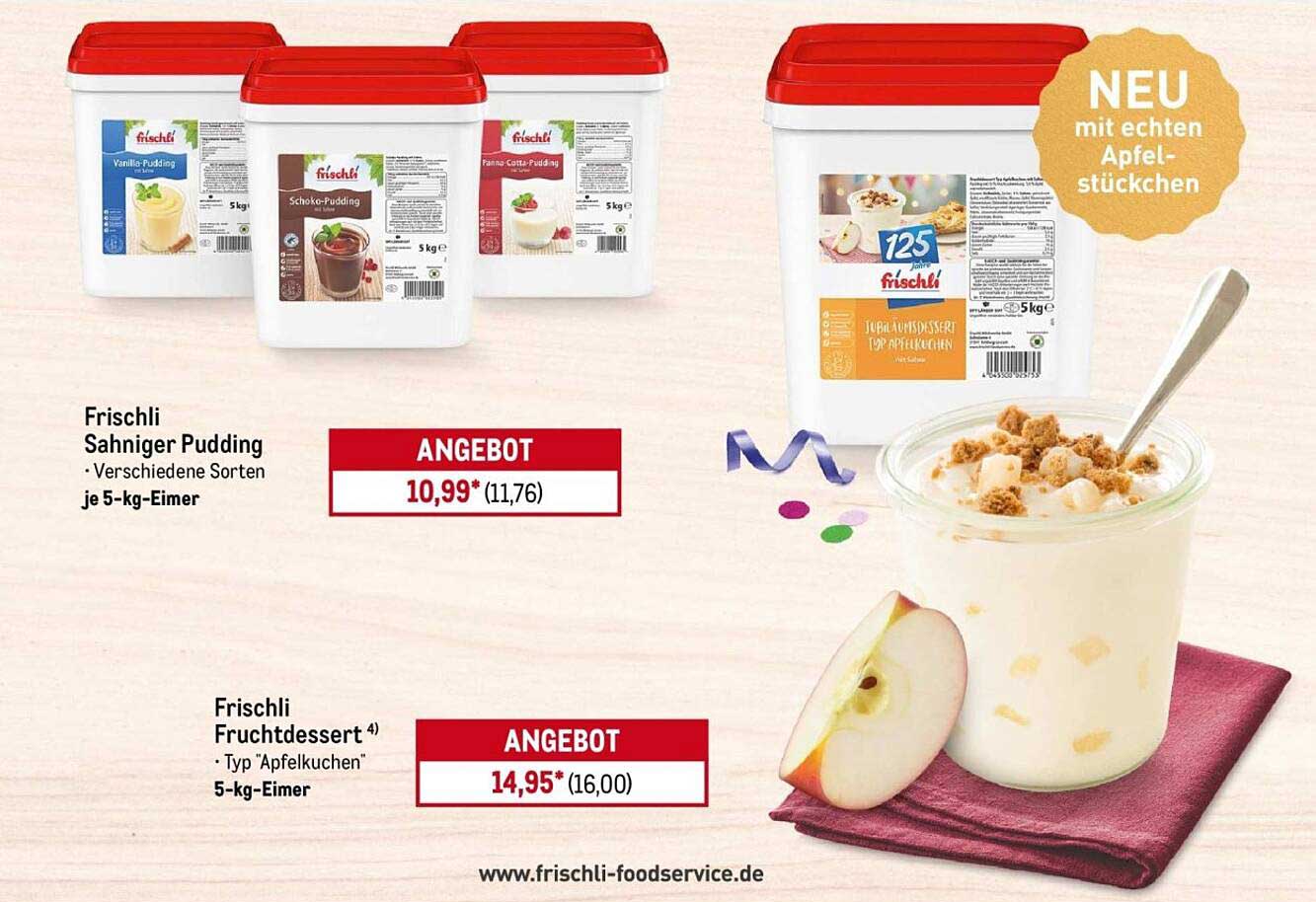 Frischli Sahniger Pudding · Verschiedene Sorten je 5-kg-Eimer