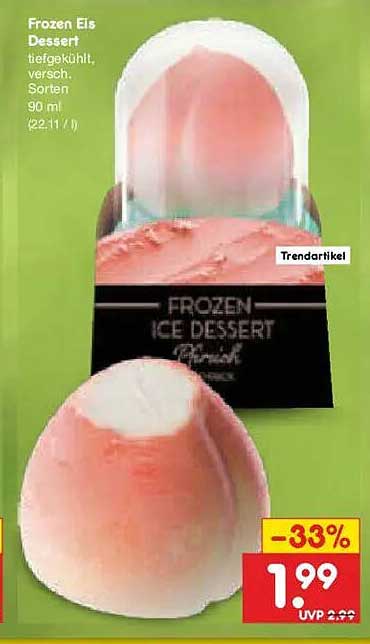 Frozen Eis Dessert tiefgekühlt, versch. Sorten 90 ml