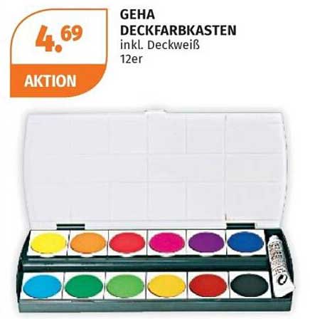 GEHA DECKFARBKASTEN inkl. Deckweiß 12er