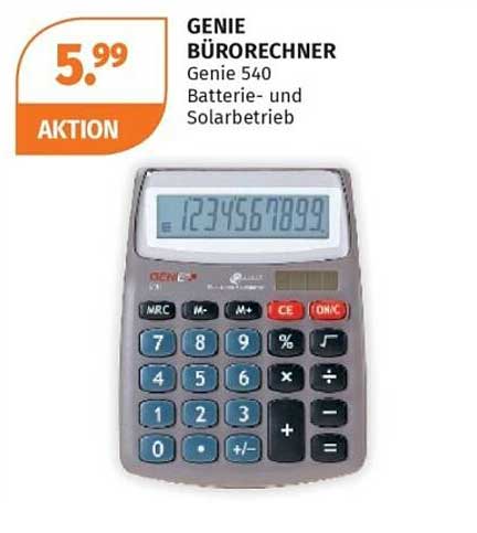 GENIE BÜRORECHNER Genie 540 Batterie- und Solarbetrieb
