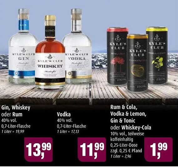 Gin, Whiskey oder Rum