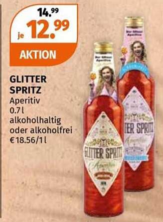 GLITTER SPRITZ Aperitiv 0.7l alkoholhaltig oder alkoholfrei € 18.56/1l