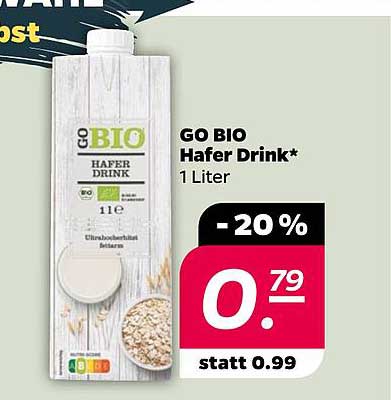 GO BIO Hafer Drink* 1 Liter