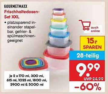 GOURMETMAXX Frischhaltedosen-Set XXL