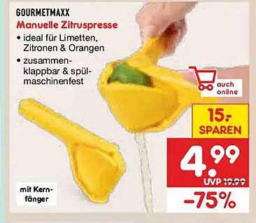 GOURMETMAXX Manuelle Zitruspresse