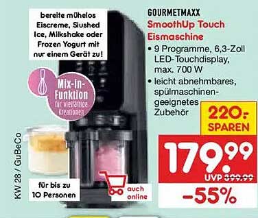 GOURMETMAXX SmoothUp Touch Eismaschine
