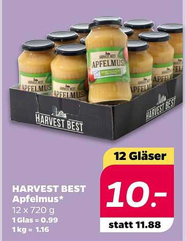 HARVEST BEST Apfelmus* 12 x 720 g