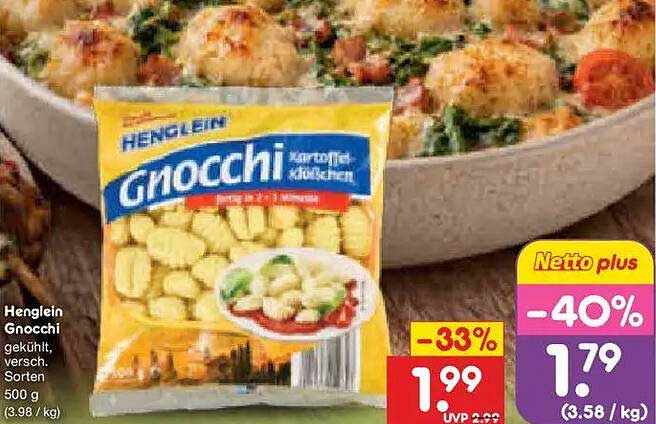 Henglein Gnocchi gekühlt, versch. Sorten 500 g