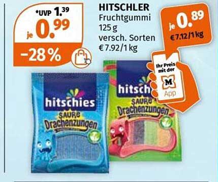 HITSCHLER Fruchtgummi 125 g versch. Sorten €7.92/1kg