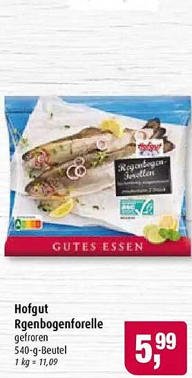 Hofgut Regenbogenforelle gefroren 540-g-Beutel
