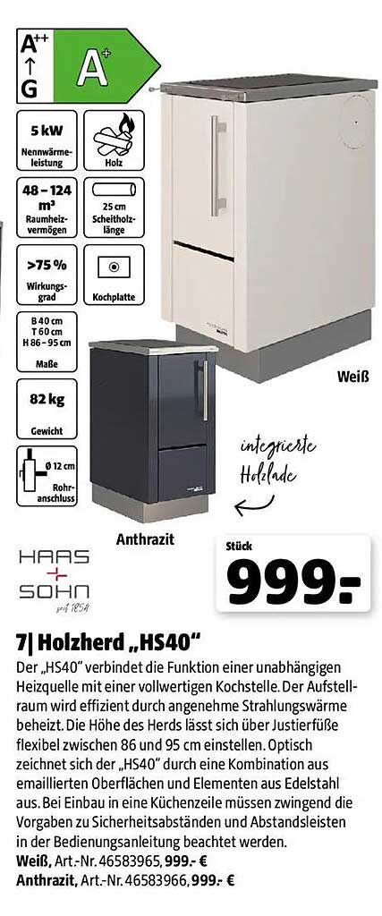 Holzherd „HS40“