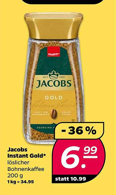 Jacobs Instant Gold* löslicher Bohnenkaffee 200 g