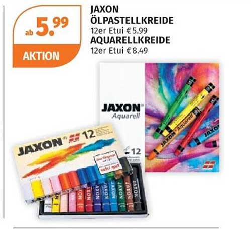JAXON ÖLPASTELLKREIDE 12er Etui € 5.99 AQUARELLKREIDE 12er Etui € 8.49
