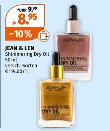 JEAN & LEN Shimmering Dry Oil 50 ml versch. Sorten