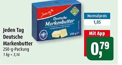 Jeden Tag Deutsche Markenbutter 250-g-Packung