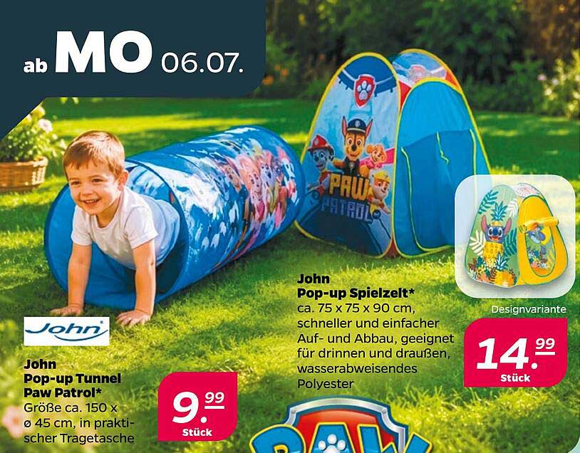 John Pop-up Tunnel Paw Patrol*
