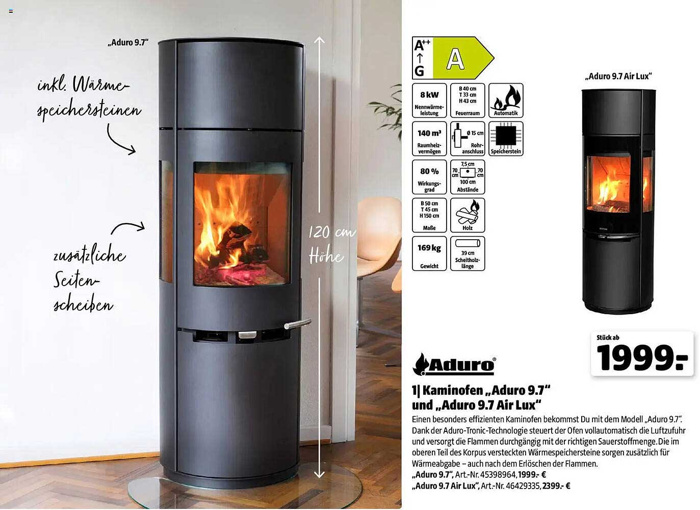 Kaminofen „Aduro 9.7“ und „Aduro 9.7 Air Lux“