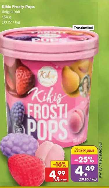 Kikis Frosty Pops tiefgekühlt 150 g (33.27 / kg)