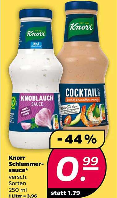 Knorr Schlemmer-sauce* versch. Sorten 250 ml
