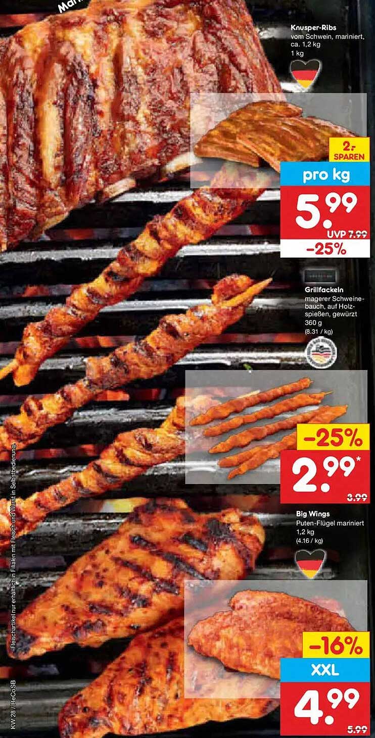Knusper-Ribs vom Schwein, mariniert, ca. 1,2 kg