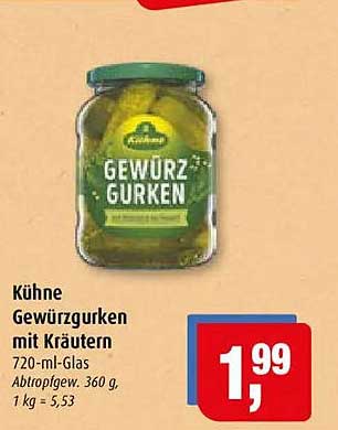 Kühne Gewürzgurken mit Kräutern