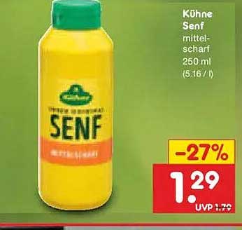 Kühne Senf mittelscharf 250 ml