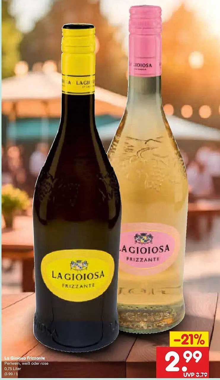 La Gioiosa Frizzante Perlwein, weiß oder rose