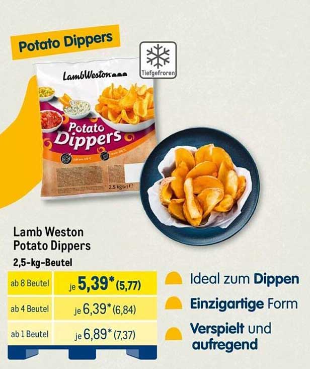 Lamb Weston Potato Dippers 2,5-kg-Beutel