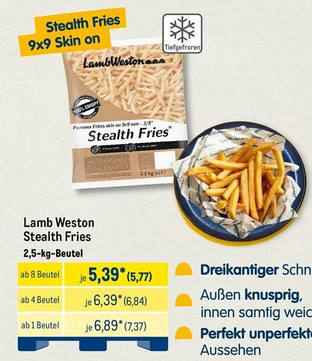 Lamb Weston Stealth Fries 2,5-kg-Beutel