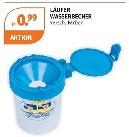 LÄUFER WASSERBECHER versch. Farben