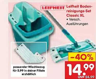 Leifheit Boden-reinigungs-Set Classic XL • Versch. Ausführungen