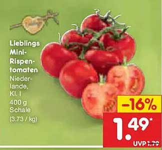 Lieblings Mini-Rispentomaten