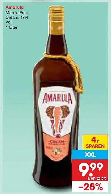 Marula Fruit Cream, 17% Vol. 1 Liter
