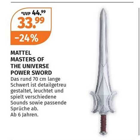 MATTEL MASTERS OF THE UNIVERSE POWER SWORD