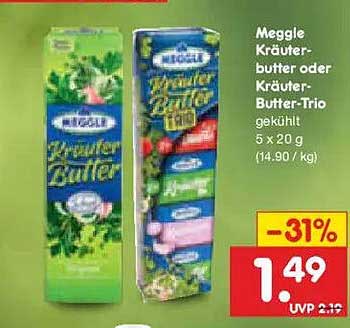 Meggle Kräuterbutter oder Kräuter-Butter-Trio