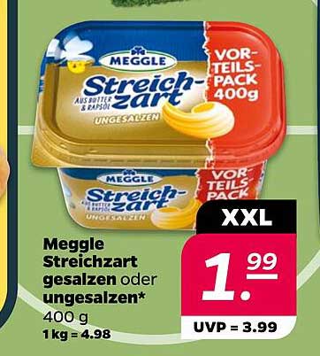 Meggle Streichzart gesalzen oder ungesalzen* 400 g