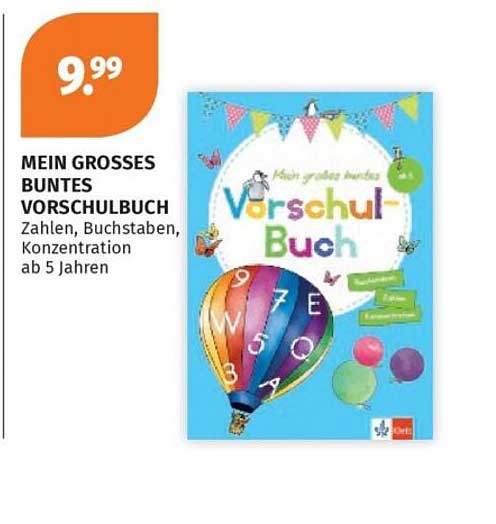 MEIN GROSSES BUNTES VORSCHULBUCH Zahlen, Buchstaben, Konzentration ab 5 Jahren