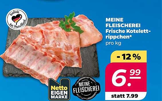 MEINE FLEISCHEREI Frische Kotelett-rippchen* pro kg