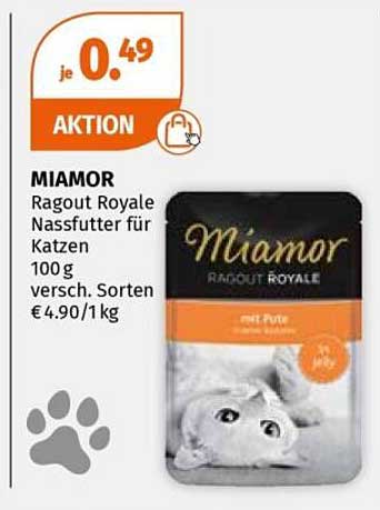 MIAMOR Ragout Royale Nassfutter für Katzen 100 g versch. Sorten € 4.90/1kg