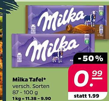 Milka Tafel* versch. Sorten 87 - 100 g
