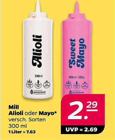 Mill Aioli oder Mayo* versch. Sorten 300 ml