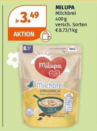 MILUPA Milchbrei 400 g versch. Sorten € 8.73/1 kg