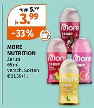 MORE NUTRITION Zerup 65 ml versch. Sorten