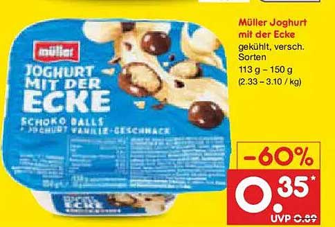 Müller Joghurt mit der Ecke