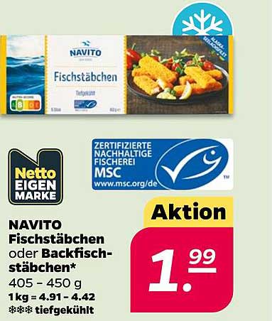 NAVITO Fischstäbchen oder Backfischstäbchen*